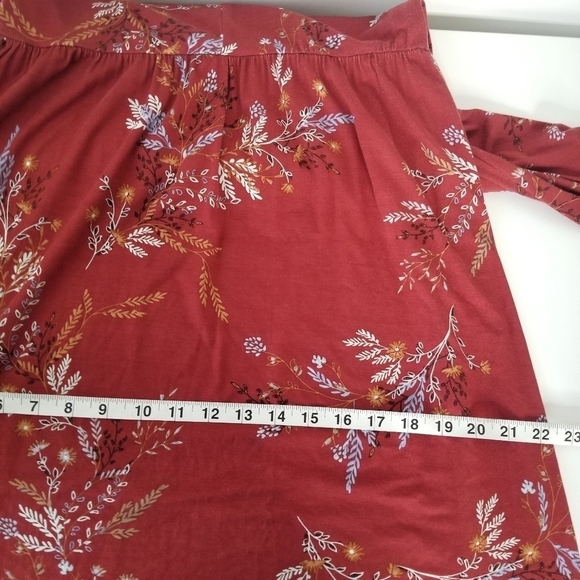 NWT Rachel Pally Lynwood Midi Dress Burgundy Garland Print Size M Stretchy - Picture 11 of 16